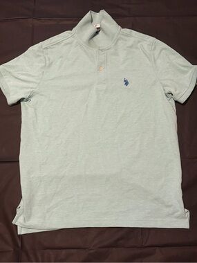 U.S. Polo Assn. Men’s Polo Shirt Size M Light Blue Short Sleeve Cotton